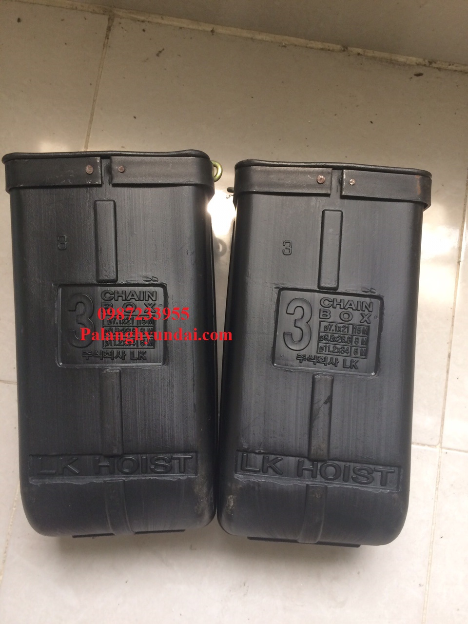 HỘP ĐỰNG XÍCH PA LĂNG ĐIỆN