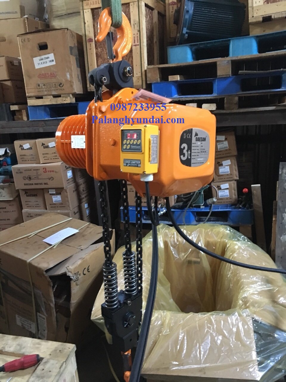 PA LĂNG XÍCH ĐIỆN DAESAN 3 TẤN CỐ ĐỊNH