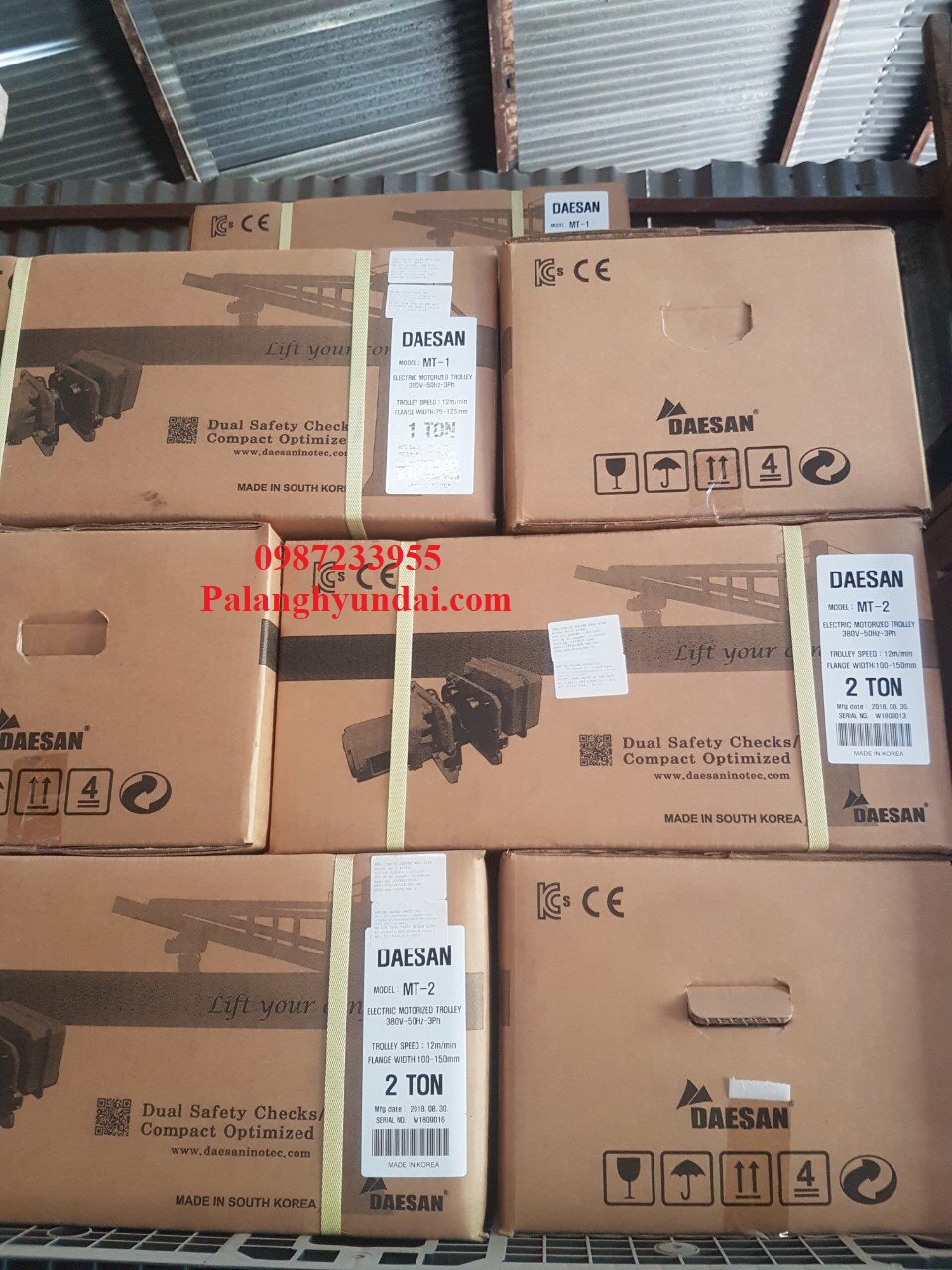 PA LĂNG XÍCH ĐIỆN DAESAN 2 TẤN DI CHUYỂN