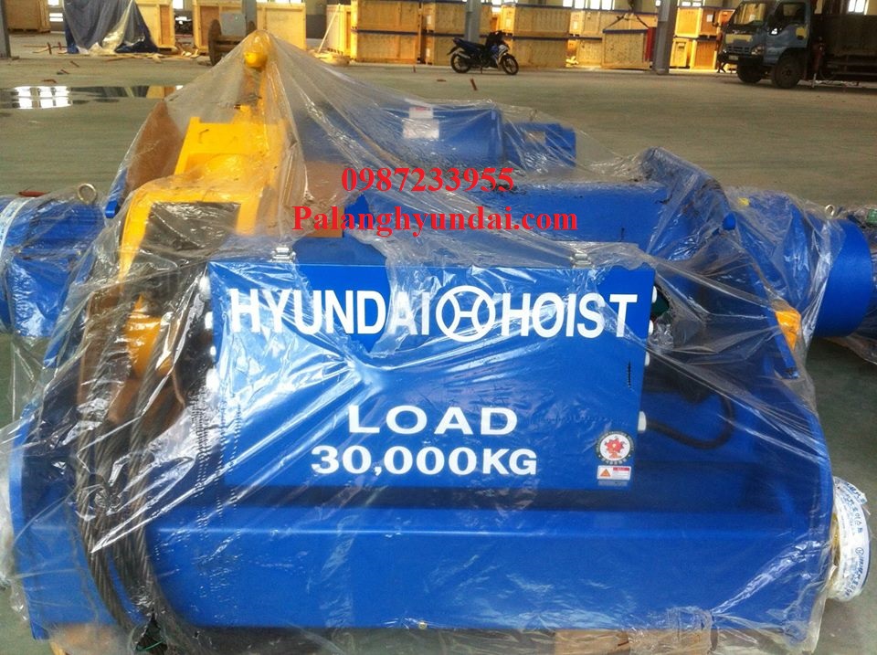 PA LĂNG CÁP ĐIỆN HYUNDAI 30 TẤN DẦM ĐÔI