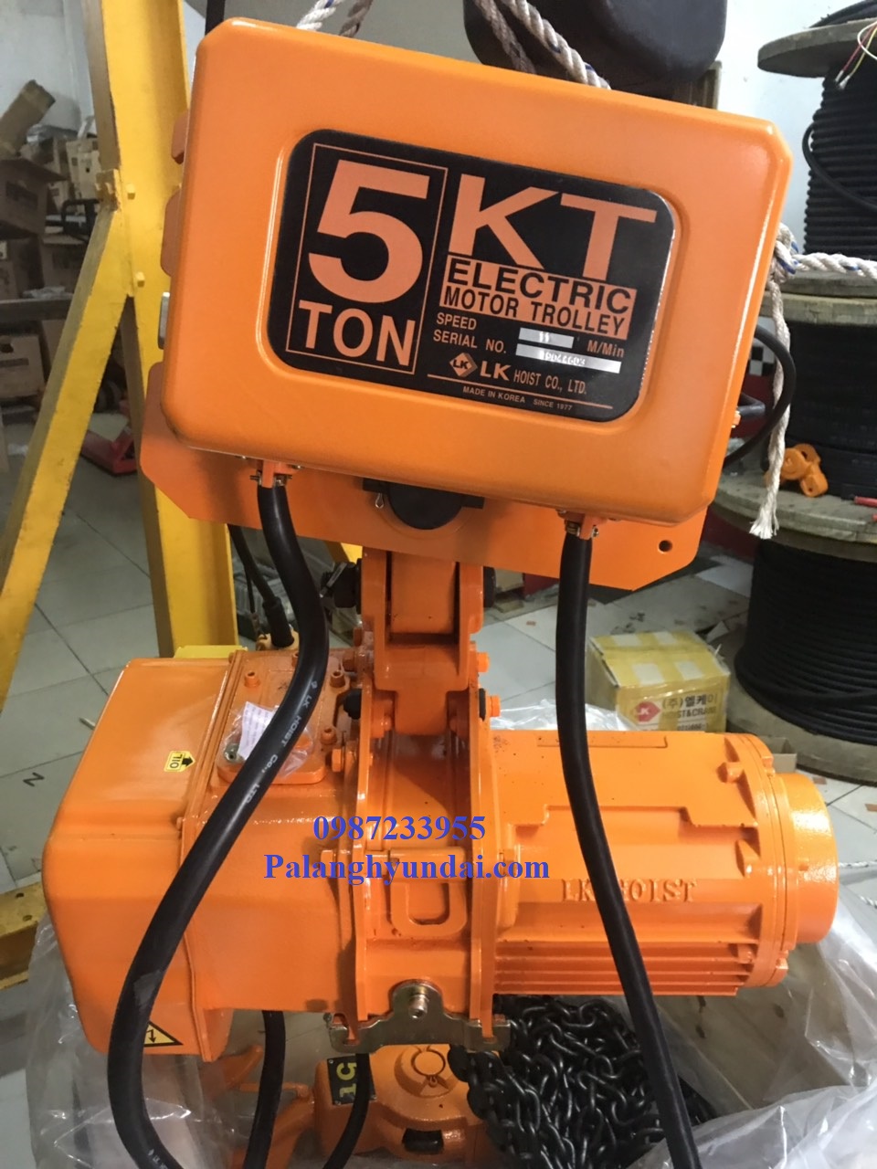 PALANG XÍCH ĐIỆN DI CHUYỂN 5 TẤN DAM-5W