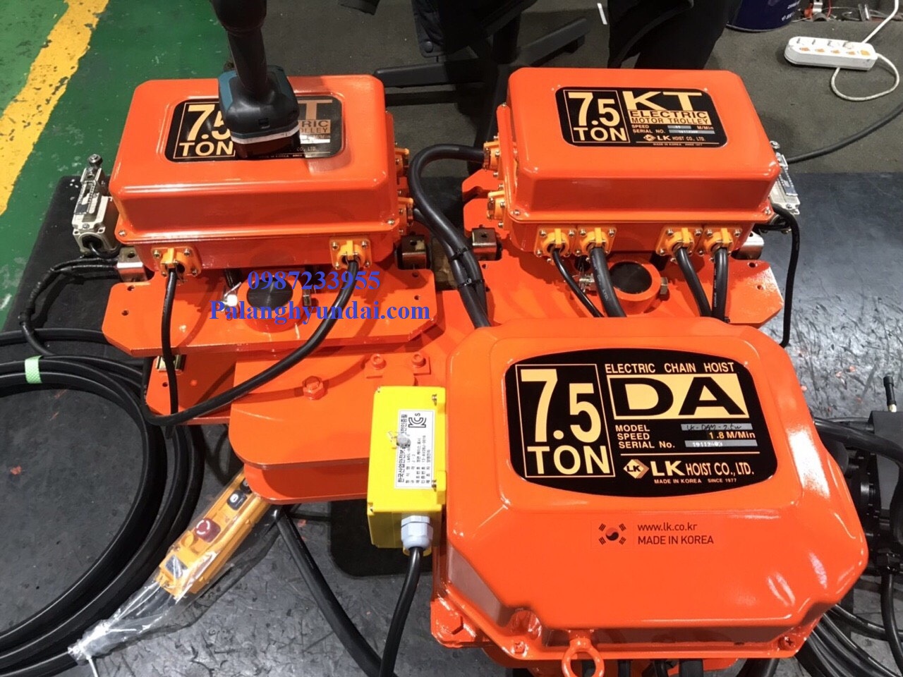 PA LĂNG XÍCH ĐIỆN LK 7.5 TẤN DI CHUYỂN DAM - 7.5W