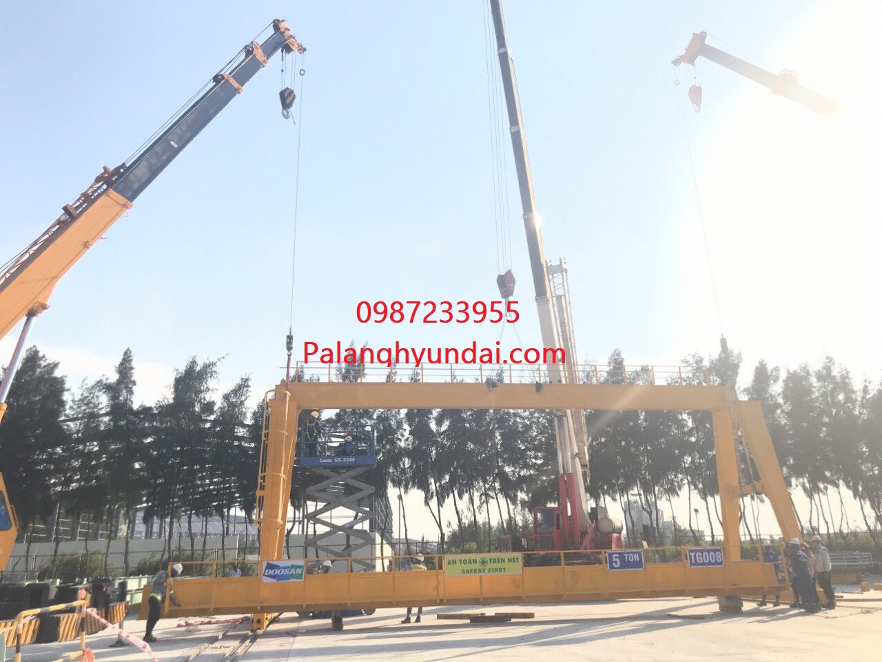 CỔNG TRỤC DẦM ĐÔI 5 TẤN