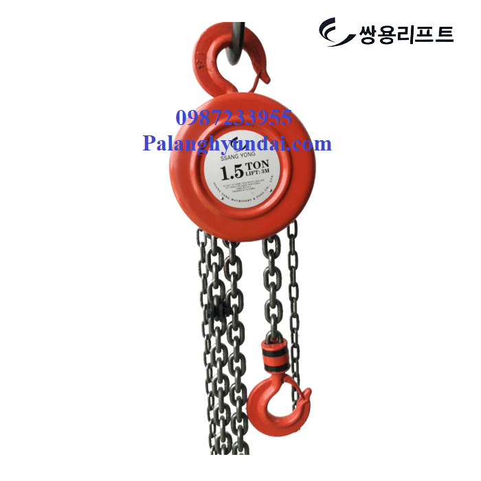 PALANG XÍCH KÉO TAY SSANG YONG 1.5 TẤN SY- 1.5Ton