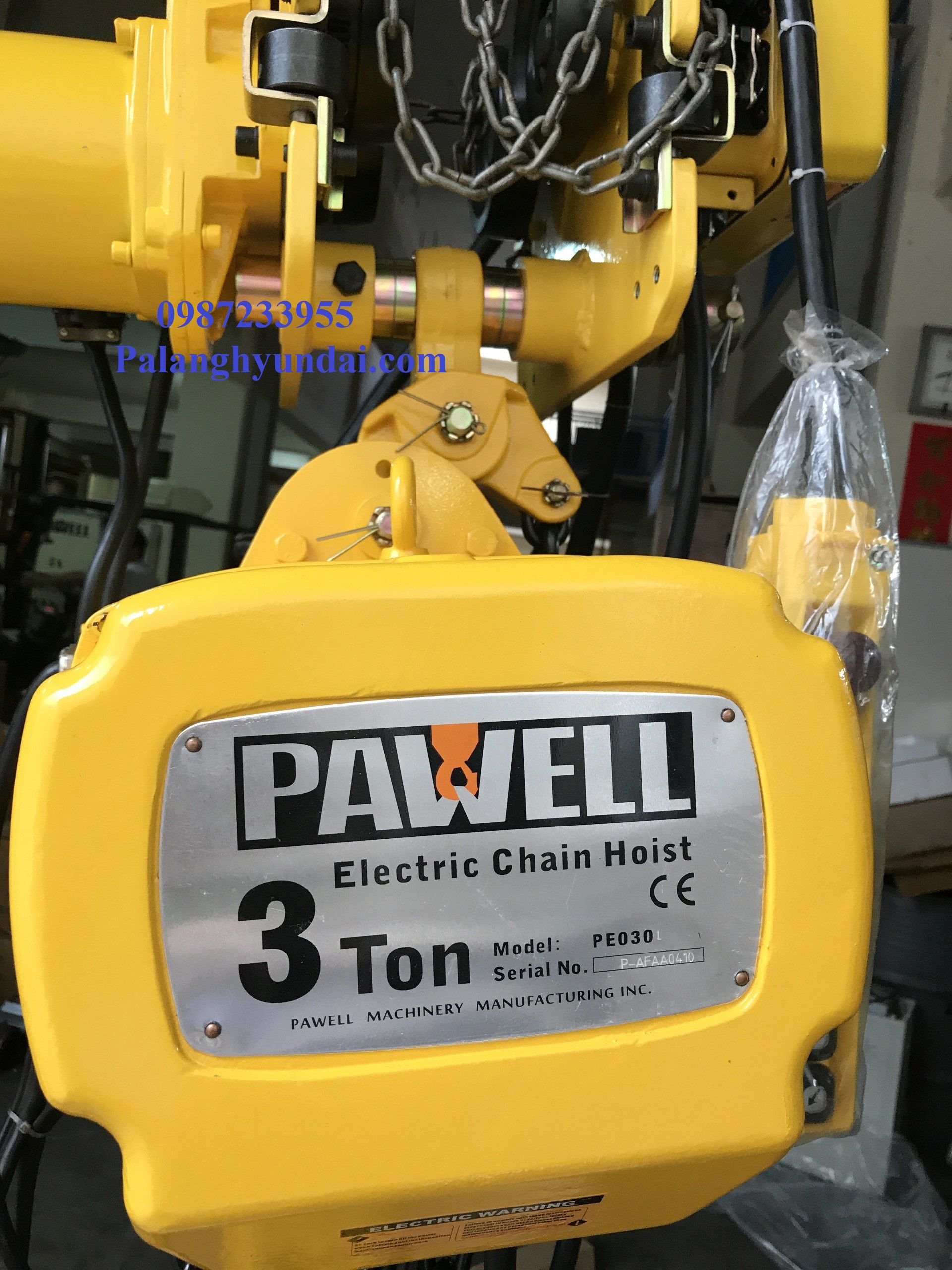 PA LĂNG XÍCH ĐIỆN PAWELL 5 TẤN DI CHUYỂN PE030S + TE030