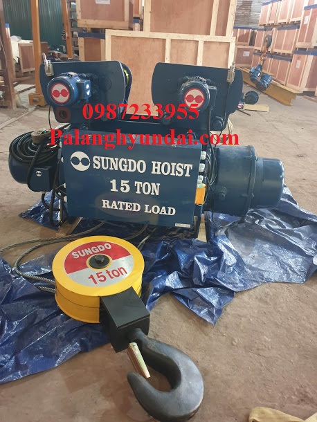 PALANG CÁP ĐIỆN SUNGDO 7.5 TẤN DẦM ĐƠN MODEL SM15-H12-MH