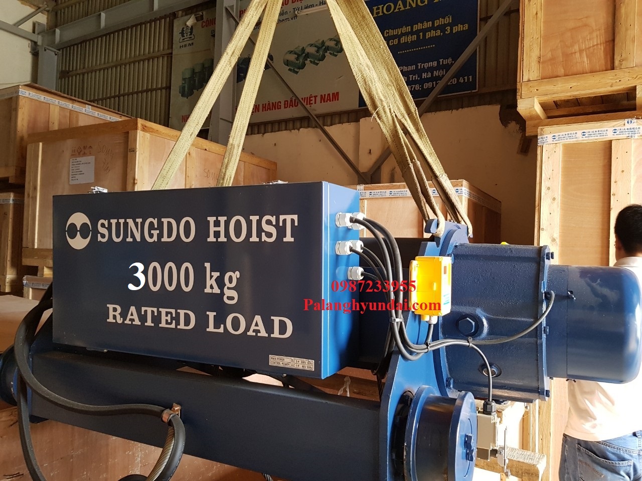 PALANG CÁP ĐIỆN SUNGDO 3 TẤN DẦM Đôi MODEL SD3-H12-MH