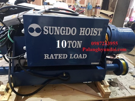 PALANG CÁP ĐIỆN SUNGDO 10 TẤN DẦM ĐÔI MODEL SD10-H12-MH