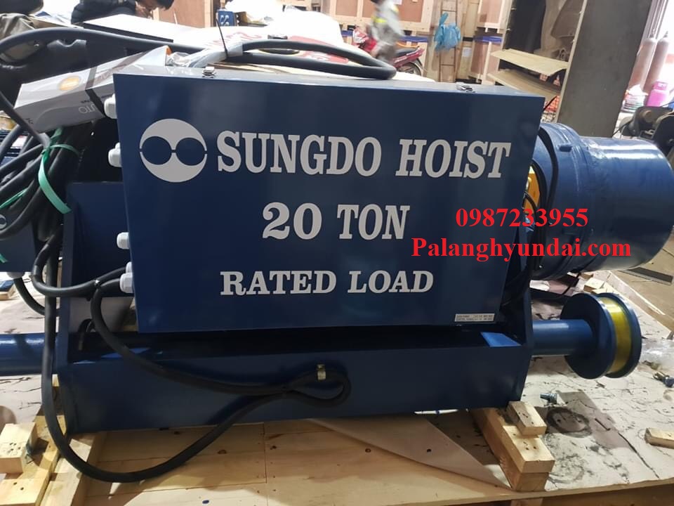 PALANG CÁP ĐIỆN SUNGDO 20 TẤN DẦM ĐÔI MODEL SD20-H12-MH