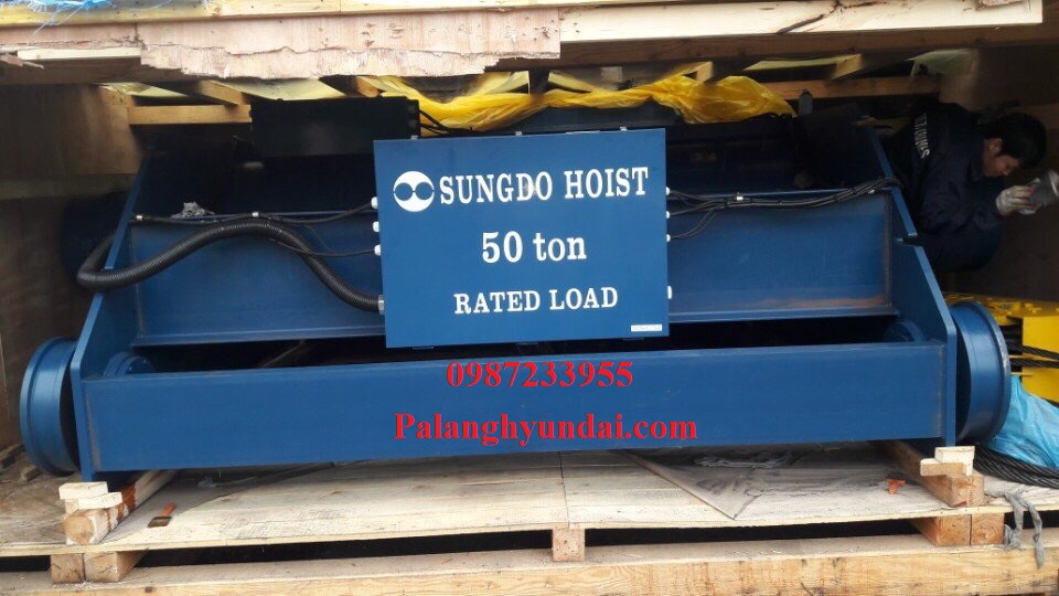 PALANG CÁP ĐIỆN SUNGDO 50 TẤN DẦM ĐÔI MODEL SD50-H12-MH
